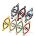 Fashion exquisite eye with stone and Plastic beads connector zinc alloy jewelry accessories
